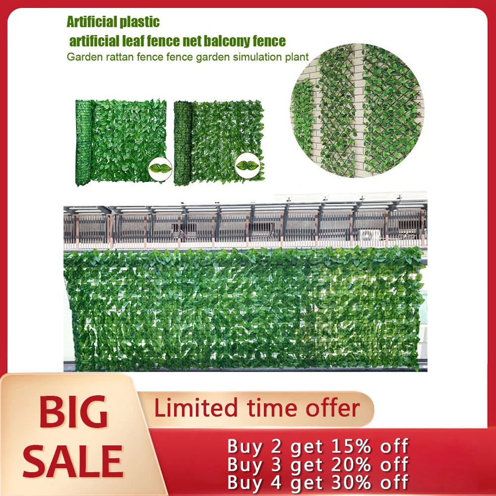 

Artificial Ivy Privacy Fence Screen Artificial Hedges Fence Faux Ivy Vine Leaf Decoration for Outdoor Decor Garden