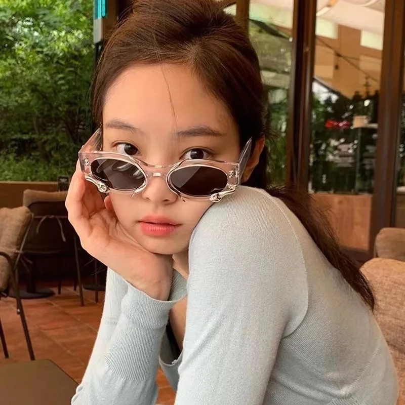 

Stereo snake sunglasses Y2K retro spice hip-hop technology sense concave sunglasses