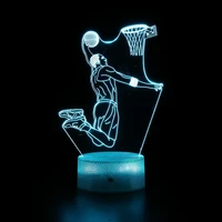 basketball slam dunk 3d lamp acrylic usb led night lights neon sign christmas decorations for home bedroom birthday gifts