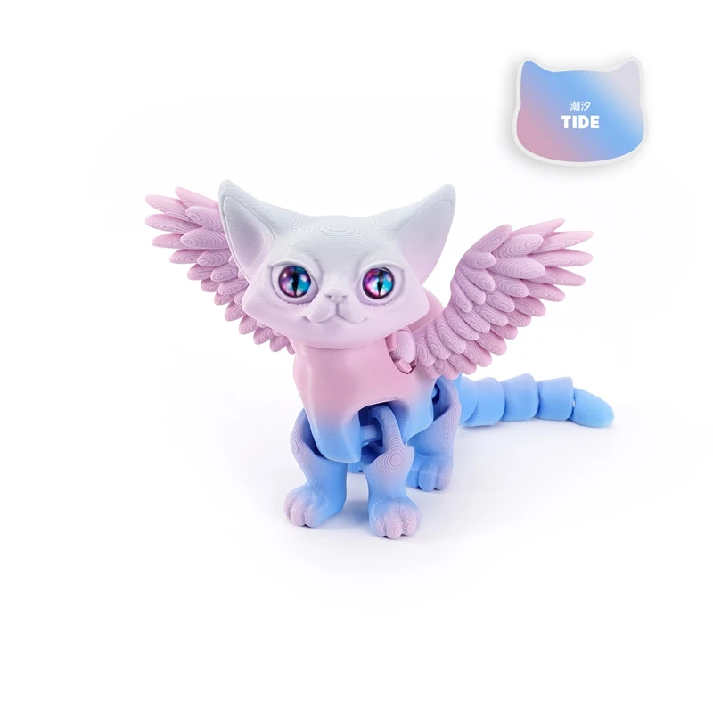 

Миниатюрная фигурка кошки-ангела из пластика