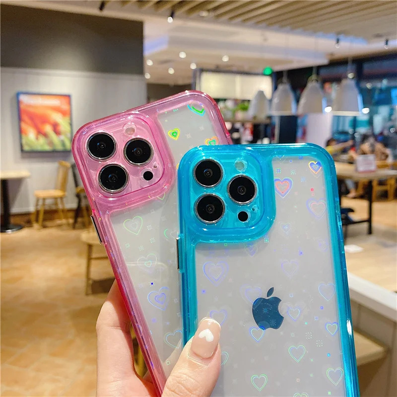 Мигающий акриловый чехол для iPhone совместим с моделями 13 Pro max 12 11 XR x XS 7 8 plus Se |