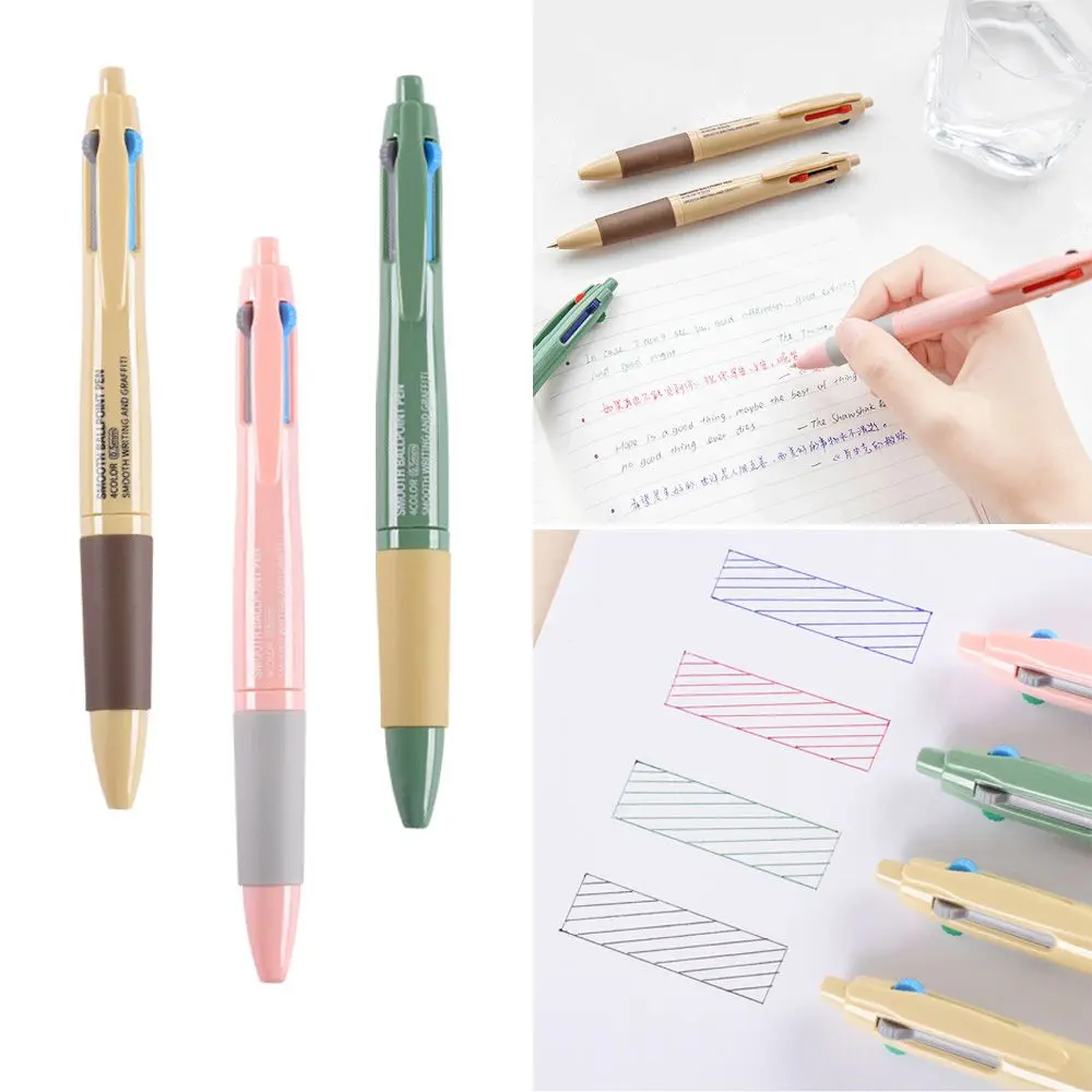 

Hot Sale Smooth Office Supply Stationery Multicolor Ballpoint Pen Writing Tool Gel Pen 4 in 1
