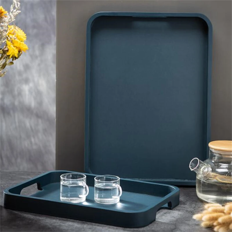 

Household Wooden Plates Forest Wedding Cake Tray Table Dessert Pallet Rectangular Home Kithcen Storage Tool