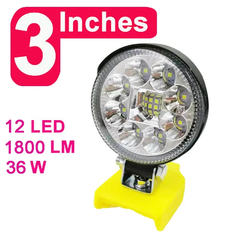 Портативные LED фонари Dawupine для аккумуляторов Dewalt DCB120 DCB121 DCB125