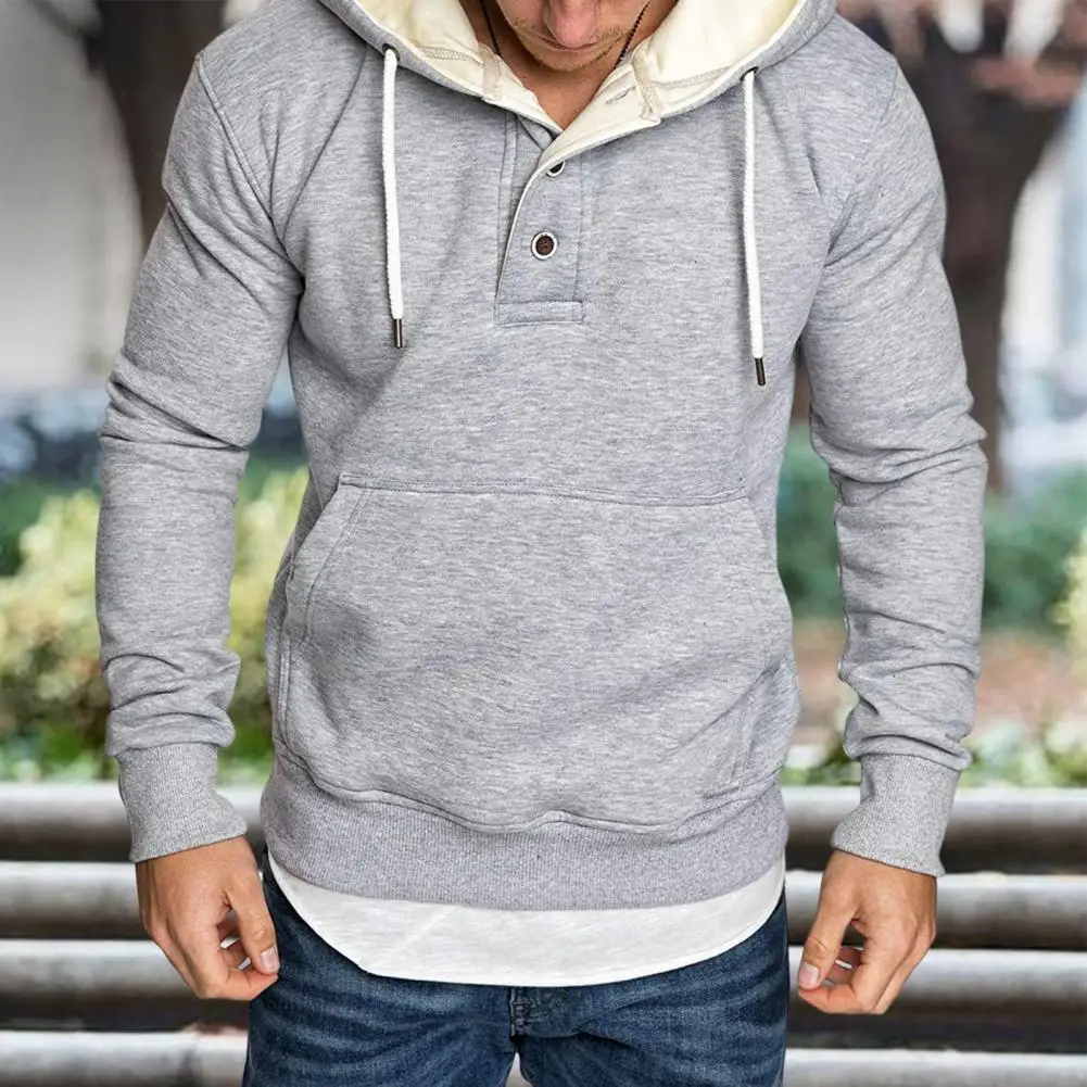 

Свитшот мужской с воротником на пуговицах и длинными рукавами