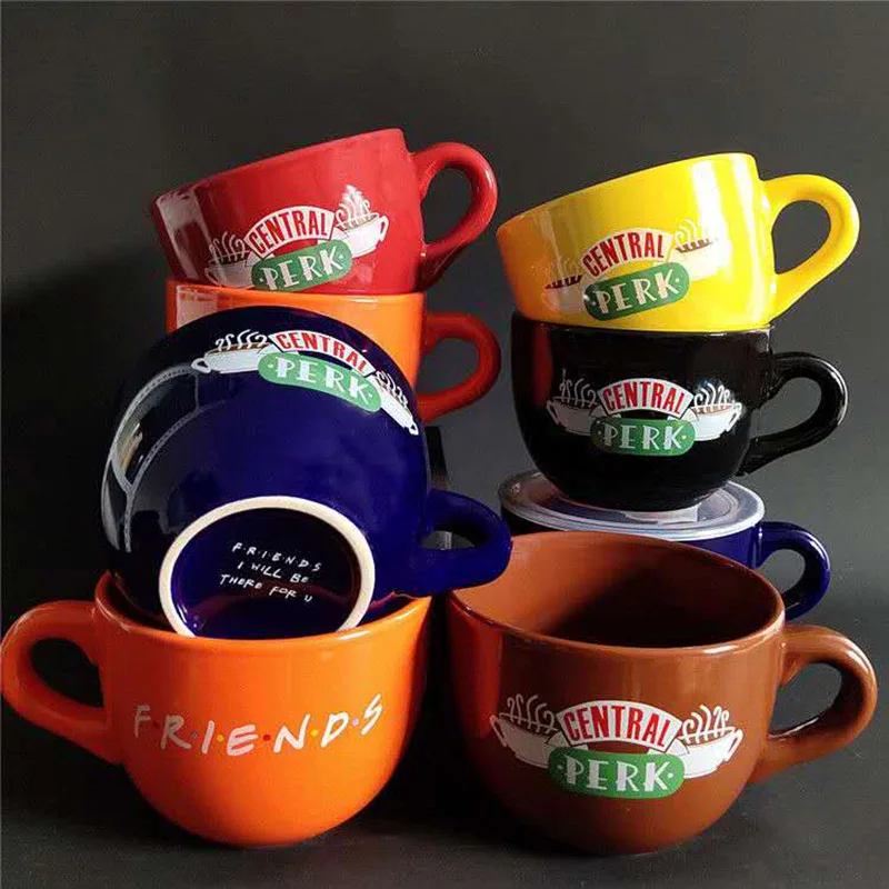 

650ml Friends Mug TV Show Series Central Perk Coffee Tea Cup Ceramic Mug Cappuccino Mugs Home Office Gift for Friends