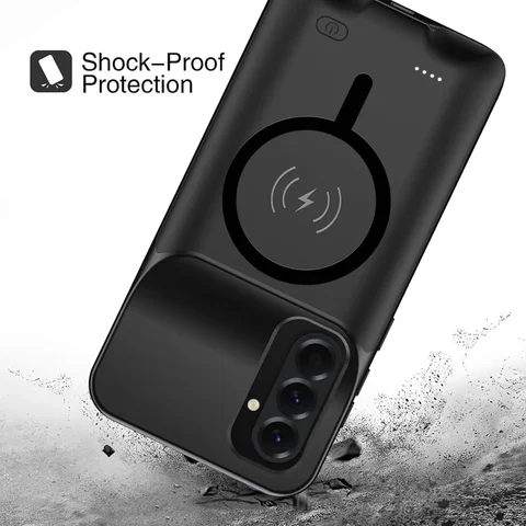 Магнитный чехол для аккумулятора Samsung Galaxy A36/A56, аккумулятор 10000 мАч, беспроводная зарядка, внешняя перезаряжаемая крышка для зарядки