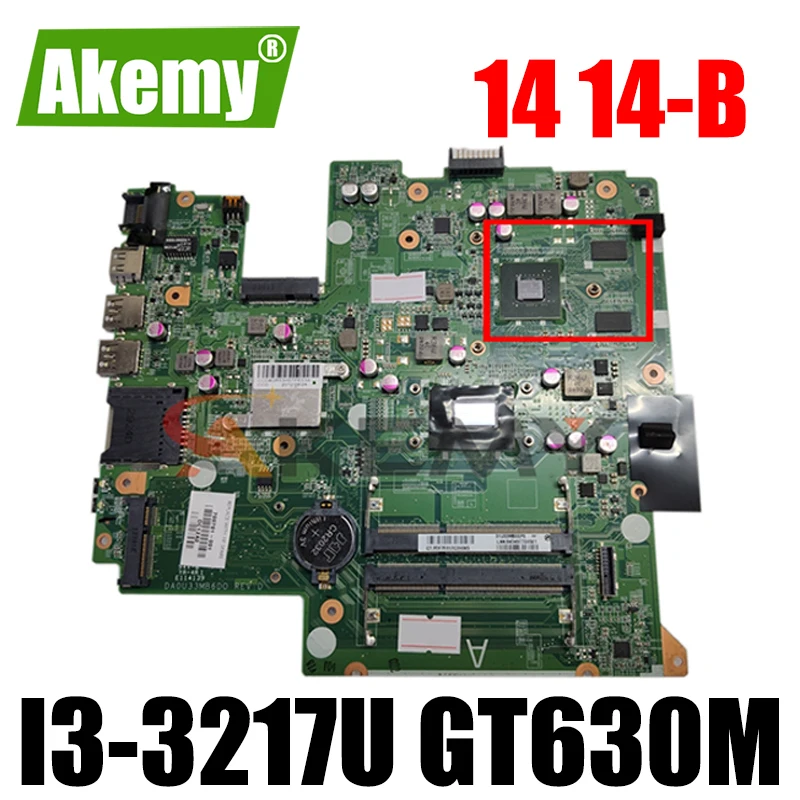 

Akemy 698494-001 698494-501 Laptop Motherboard For HP Seekbook 14 14-B I3-3217U CPU GT630M DA0U33MB6D0 Main Board full works