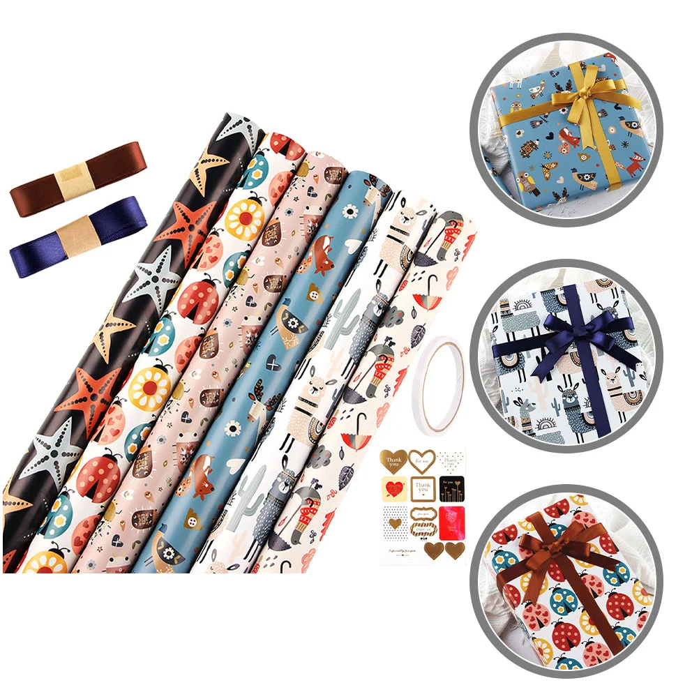 

Gifts Wrapping Paper Christmas Present Valentines Day Wrapper Candy Cane Sheet Chocolate Xmas
