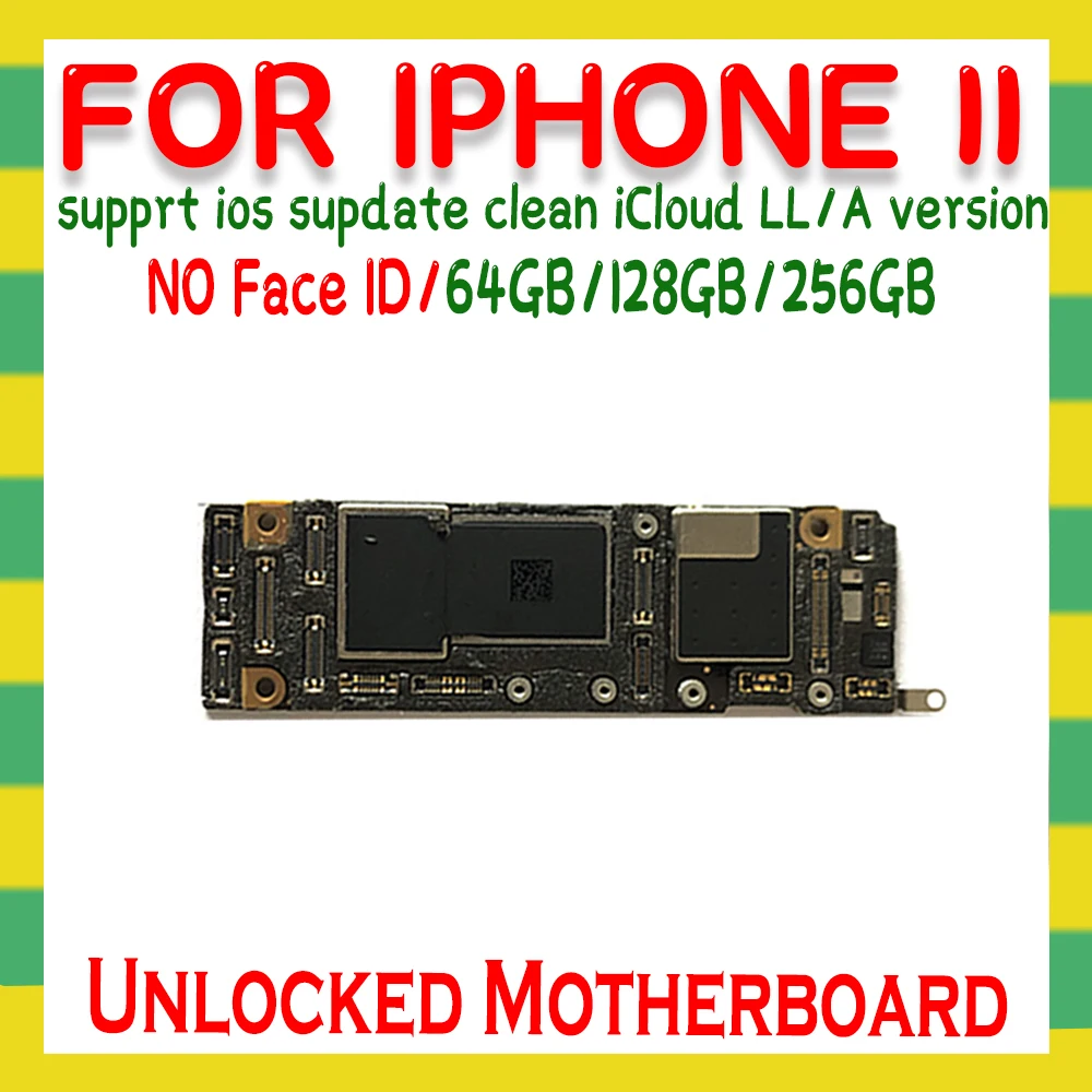 Материнская плата чистая iCloud для iPhone 11 64 Гб/128 ГБ/256 ГБ Полная работа материнской