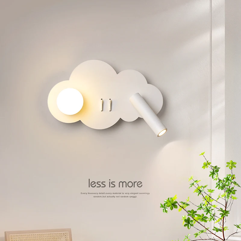 

Modern Bedside Wall Lamp Simple Led Living Room Background Aisle Wall Lamps Creative Cloud Simple Corridor Indoor Lighting Lamps