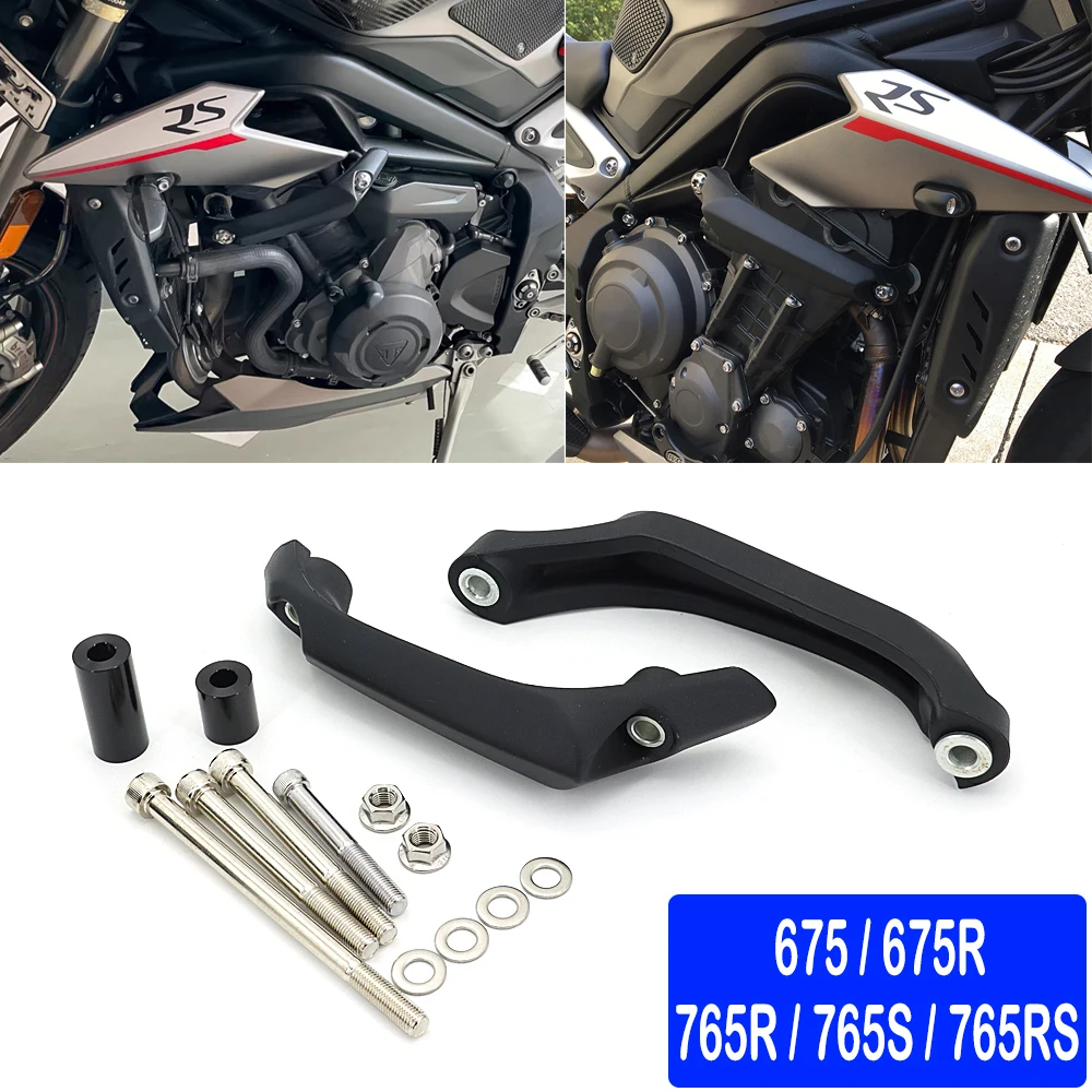 Motorcycle Engine Guard FOR Street Triple 765 R S RS 765S 765R 765RS 675 R 675R Crash Frame Slider Falling Protector Cover Kit