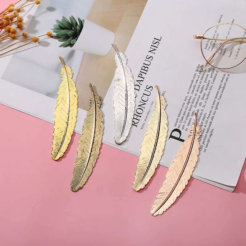 

1pc Valentine's Day Gift for Girlfriend Boyfriend Metal Feather Bookmark Wedding Gifts for Guests Back To School Bridesmaid Gift