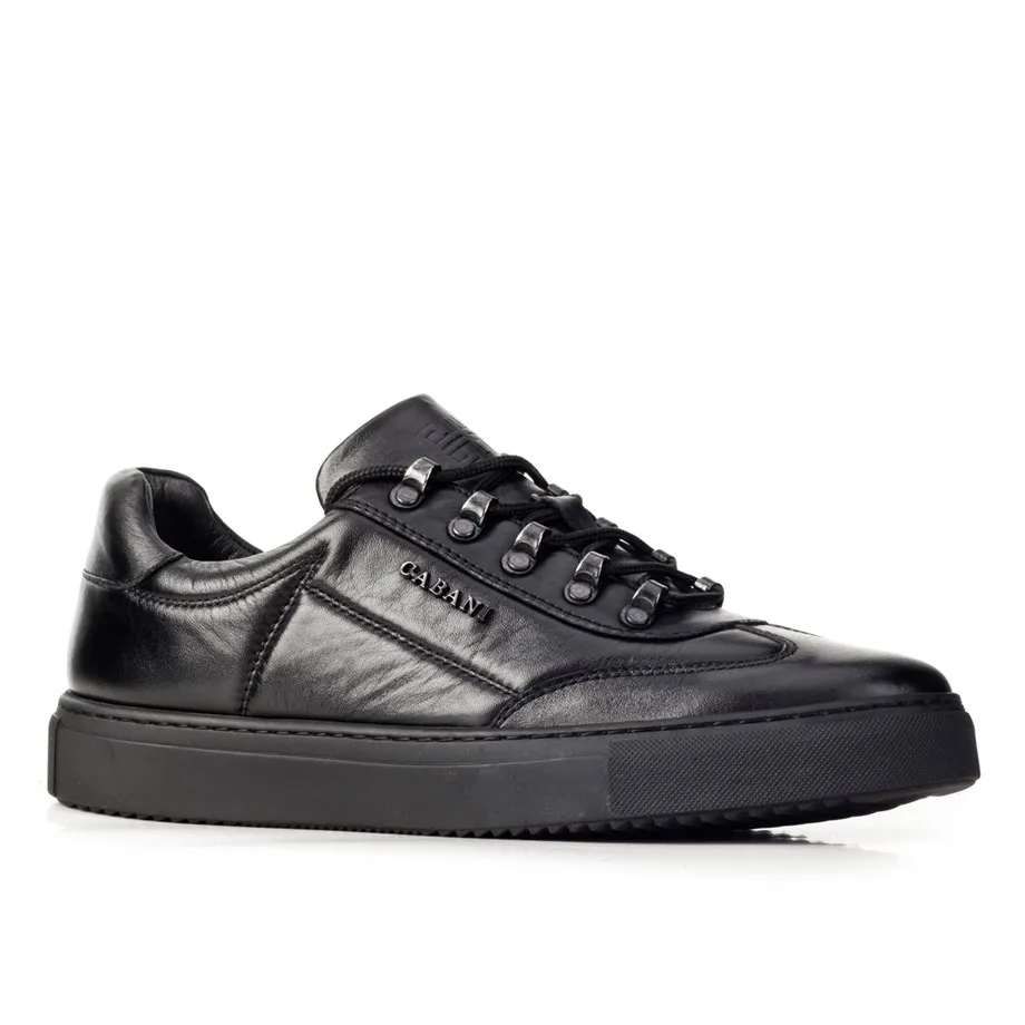 

Genuine leather black lace-up leather black casual shoes