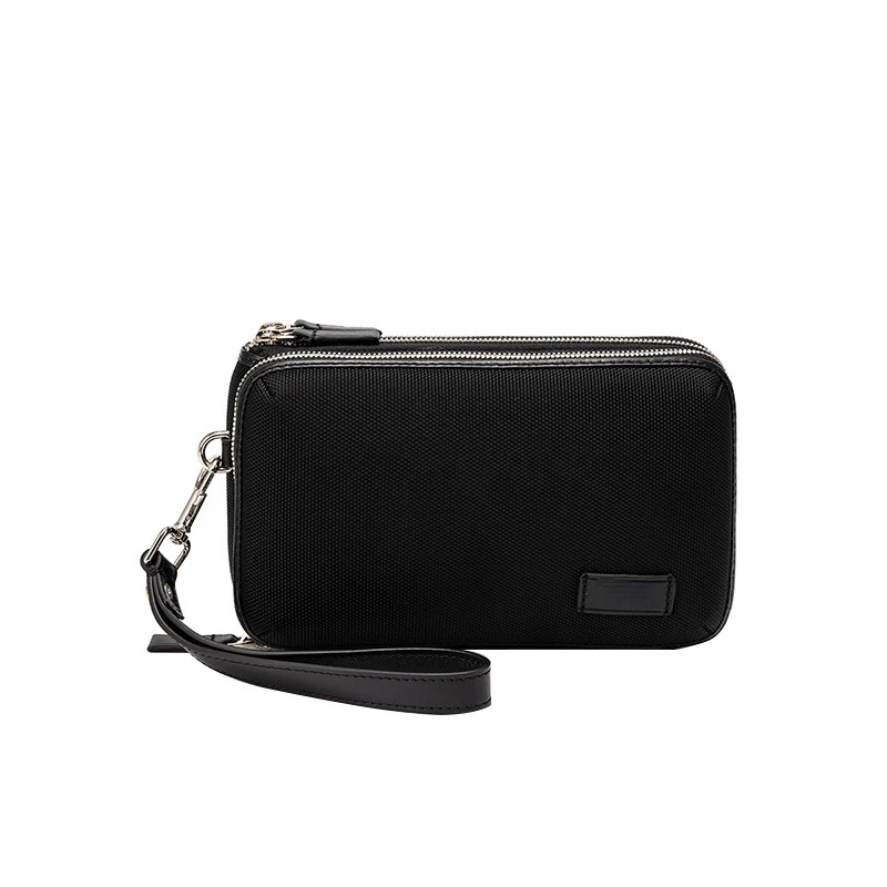 Ballistic Nylon Men's Fashion Clutch Leather Business Casual Travel Wash Bag Cosmetic Bag