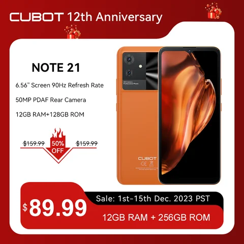 Cubot Note 40,12ГБ(6ГБ+6ГБ)+256ГБ,50MP Main Camera,6.56 HD 90Hz Display  5200mAh Battery,Support Face ID GPS - AliExpress