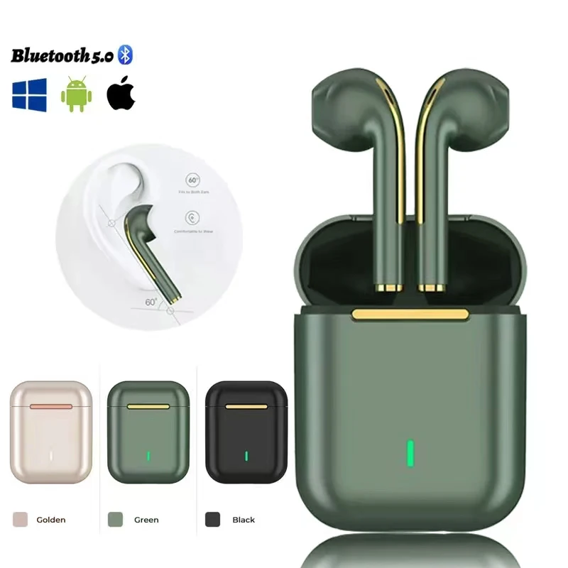 

J18 TWS Fone Bluetooth Earpoddings Wireless Earbuds Handsfree Name Change In-ear Headset Super Mic Stereo For Apple Xiaomi
