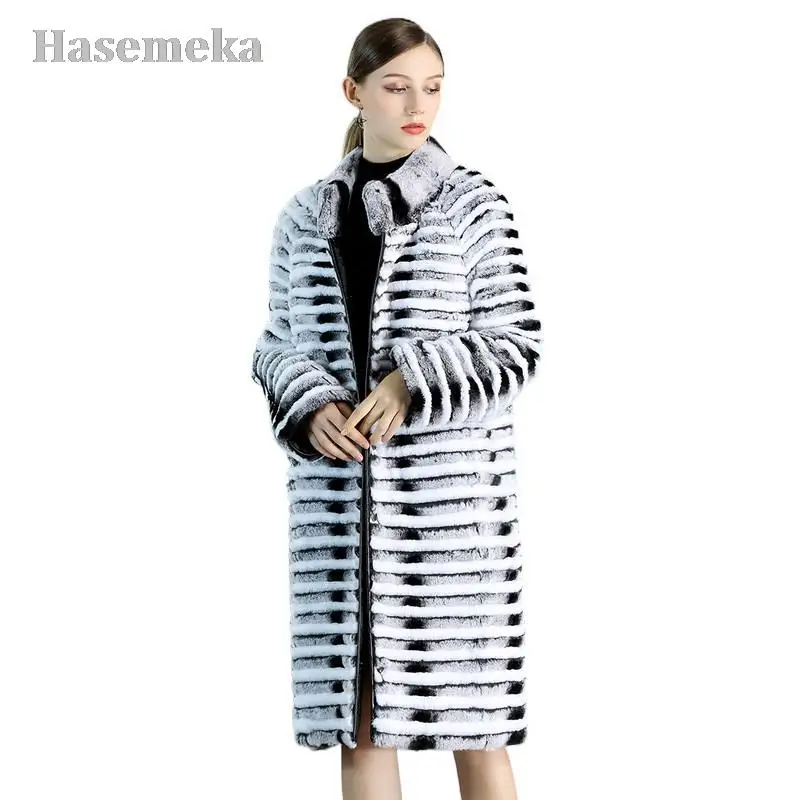 

2022 New High Quality Rex Rabbit Fur Coat Women With Down lTwo Side To Wear Natural Rex Rabbit Fur Jacket Female