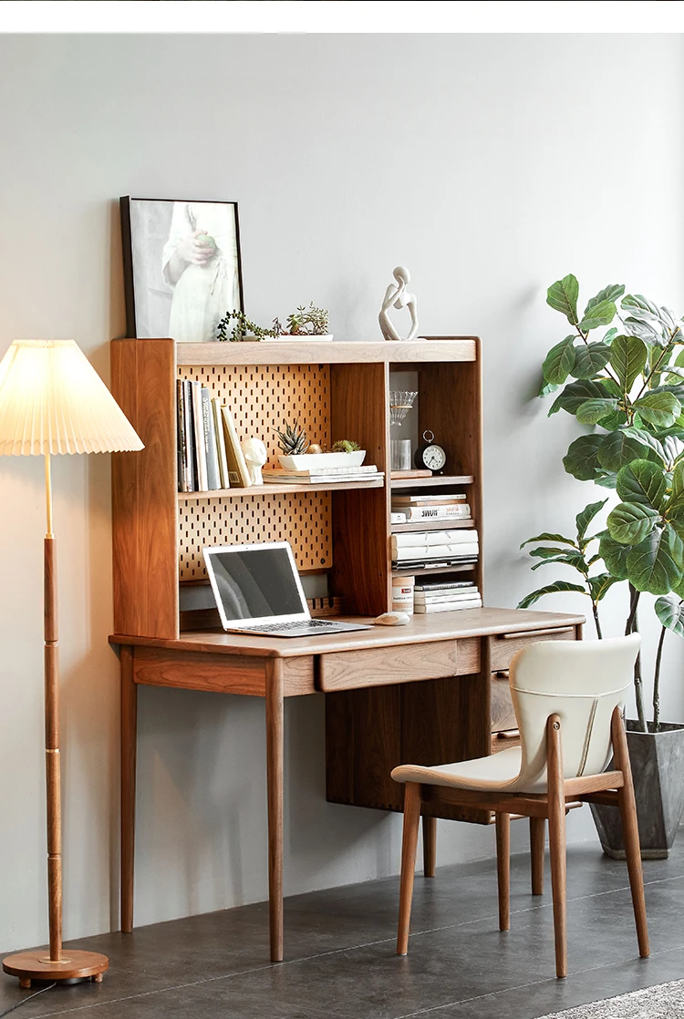 

Стол из массива дерева черного ореха, книжная полка, интегрированный домашний верстак, компьютер, письменный стол, гардеробная, спальня комната