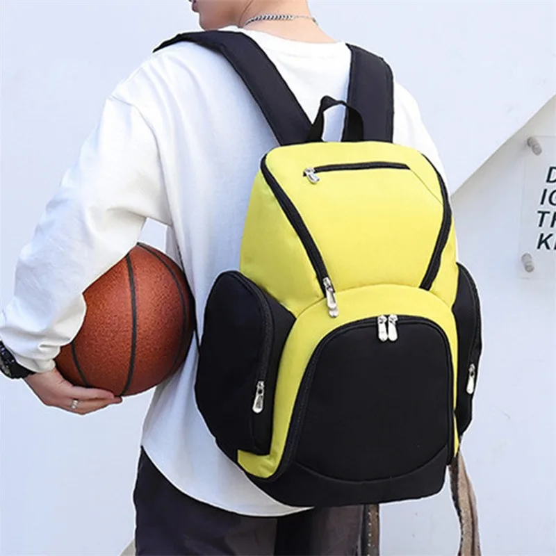 

Football Backpack Carry Bag For Basketballs Fashion Waterproof Lightweight Sport Backpack Men Large Capacity School Bag Gym Bags