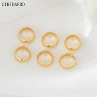 14k real gold plated brass clip beads guard ring bracelet necklace parts supplies diy jewelry accessories beaded set wholesale