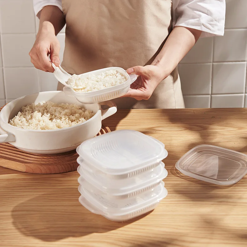 

340ML Fresh-keeping Box Microwaveable Rice Box Portable Vegetable Rice Sub Packaging Box for Office Kitchen Container Organizer