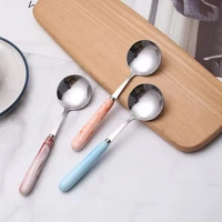 exquisite lovely cute coffee spoon stainless steel glaze ceramic cartoon teaspoon dessert snack milk tableware spoon