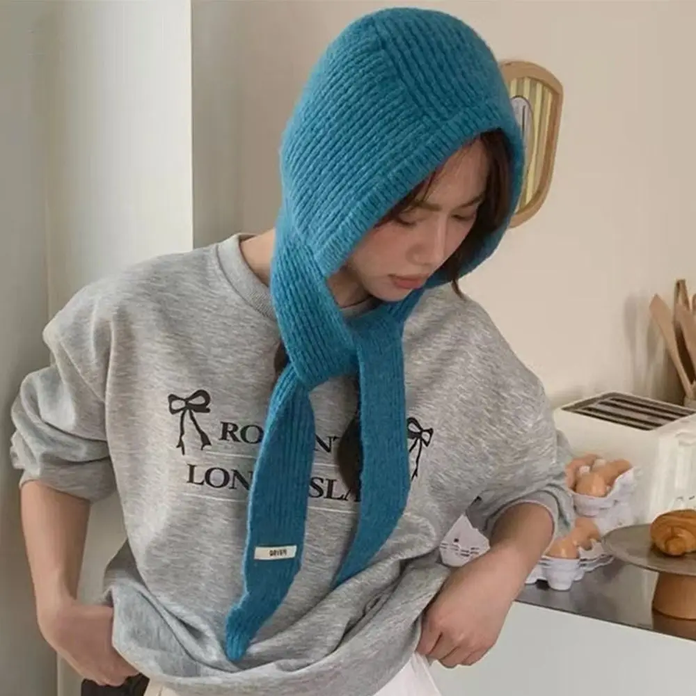 Новый дизайн Повседневные вязаные шапки-бини однотонная шапка в стиле Y2K