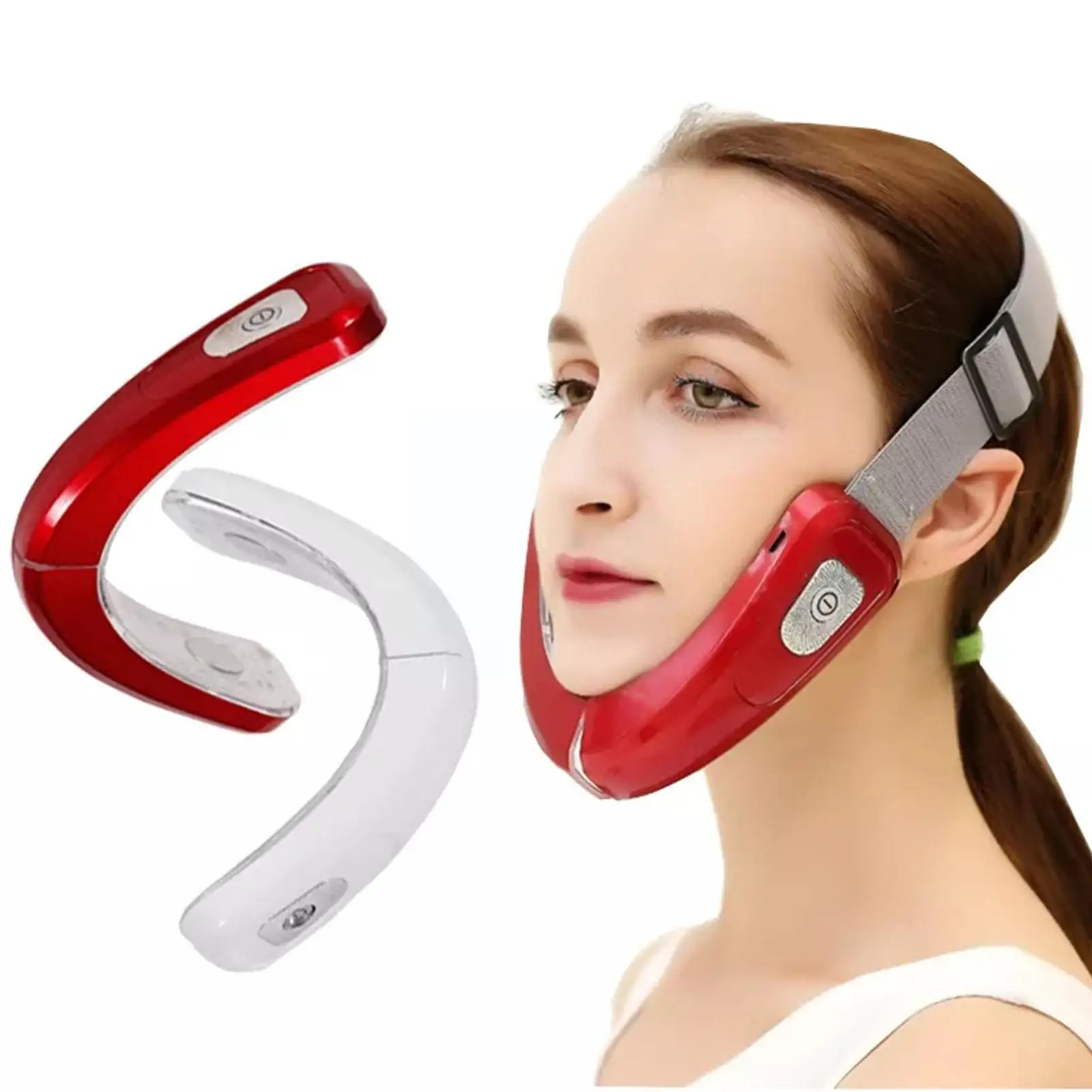 

Electric V Face Lifting Machine Double Chin Remove Vibration Lifting Light LED Massage Facial V-Face Shaping EMS Skin Devic D7Q5