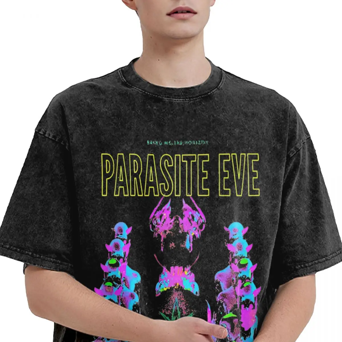 Футболка Мужская/женская с принтом винтажная промытая футболка коротким рукавом