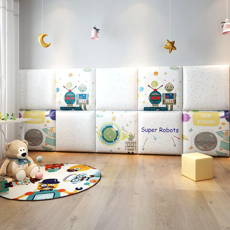 

Cartoon Kids Bedroom Furniture Headboard Cabecero Cama 135 150 Anti-collision Wall Panels Bed Head Board Tete De Lit