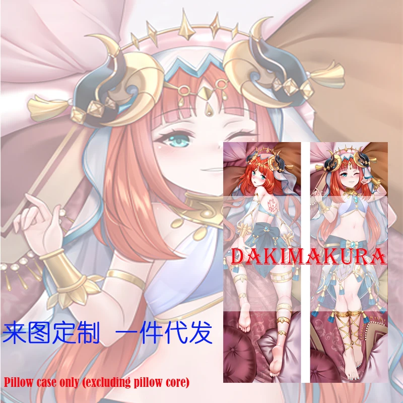 

Удобная мягкая наволочка Genshin Impact Nilou наволочка по мотивам косплея Anime Dakimakura с двумя отверстиями для обнимания тела