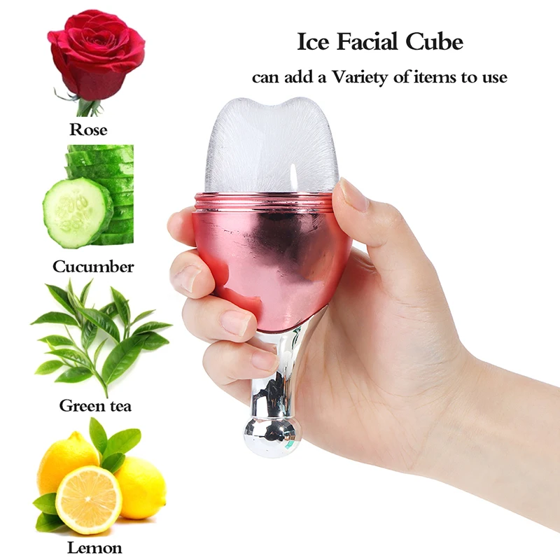 

Silicone Massager Ice Cube Mold Facial Contour Roller Skin Care Mould with Spray Ice Massage Roller