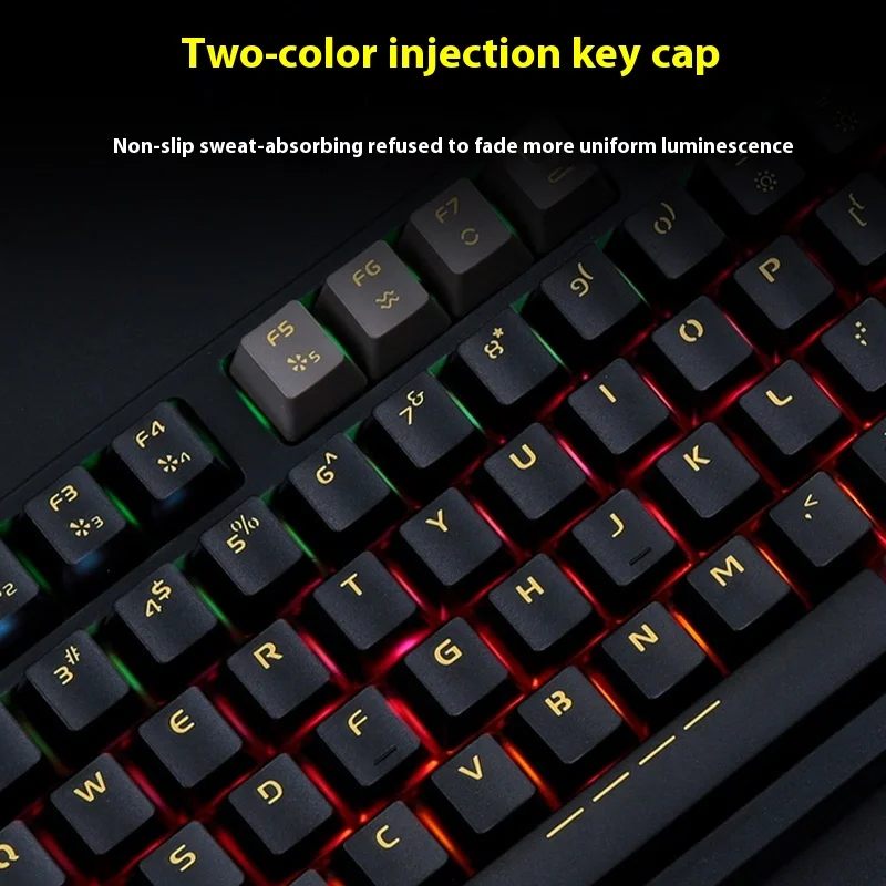 Механическая клавиатура Daryou Графитовая золотая Ek826 универсальная игровая
