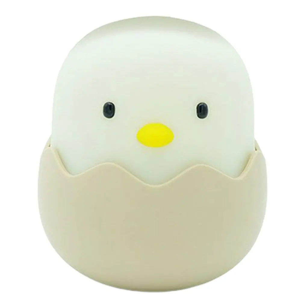 

Silicone Light Small Night Light USB Rechargeable Tumbler Cute Eggshell Chick Light With Sleeping Light