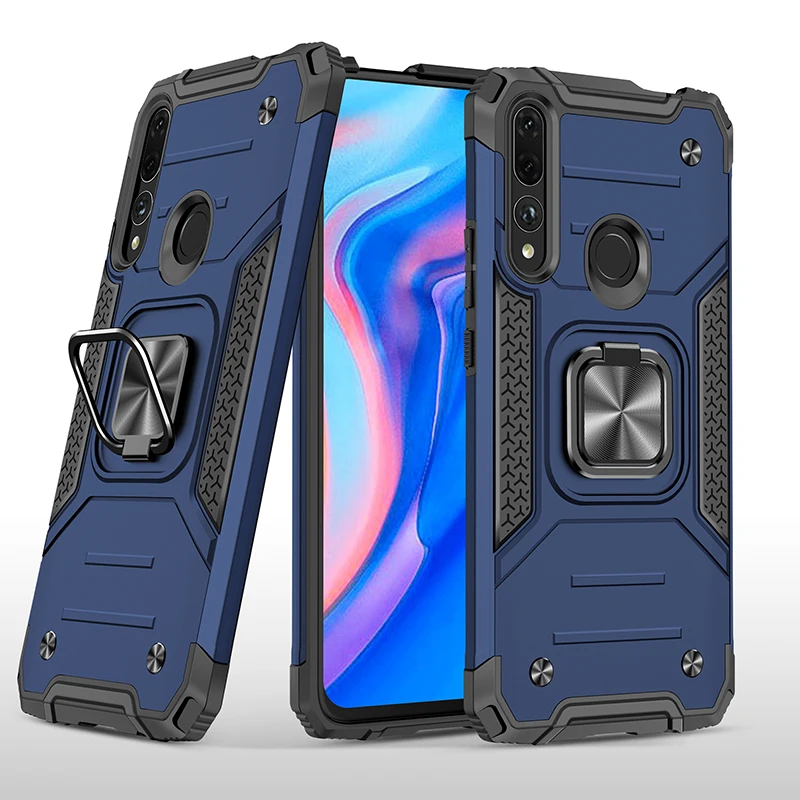 

For Huawei Y9 Prime Y6 Pro 2019 Case Armor Shockproof Phone Case For Huawei Y6S Y8S Y9S Magnetic Ring Holder Back Cover