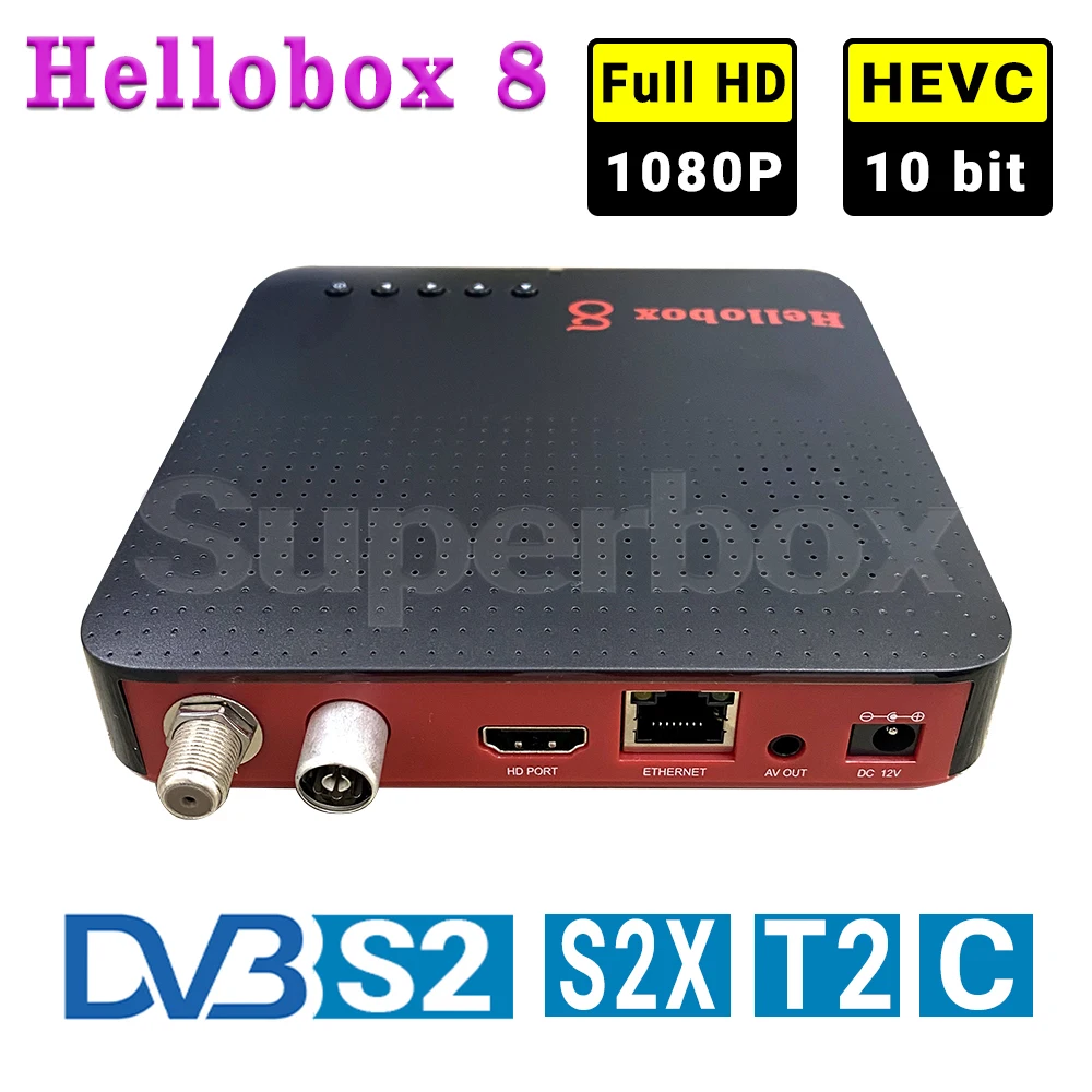 Hellobox 8 DVB плеер Hellobox8 Auto-PowerVu встроенный WiFi DVB-S2 S2X T2/C H.265 HEVC | Электроника