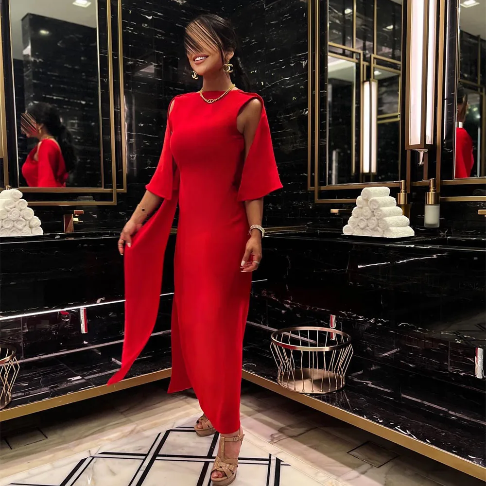 Простое классическое платье ROYET без рукавов с открытой спиной со шлейфом