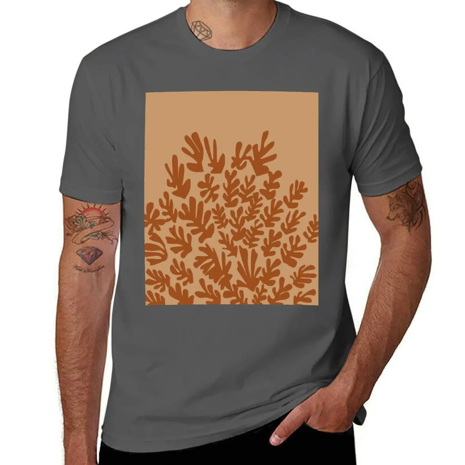 Фото Matisse gerbe - - Henri (The Brown Sheaf) La T-Shirt Large Size Casual Short Sleeve Top №1