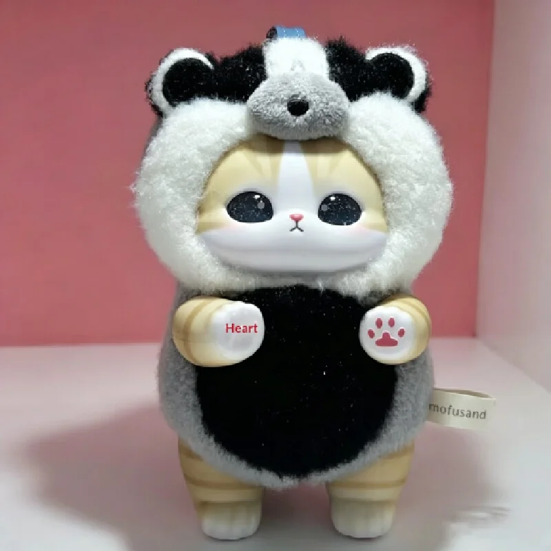 Фото В наличии: Оригинальная коллекционная фигурка Mofusand Cat Lucky Sandy Forest Animal Y Vinyl Pendant Blind Box (Кот-акула), милая игрушка-подарок №3