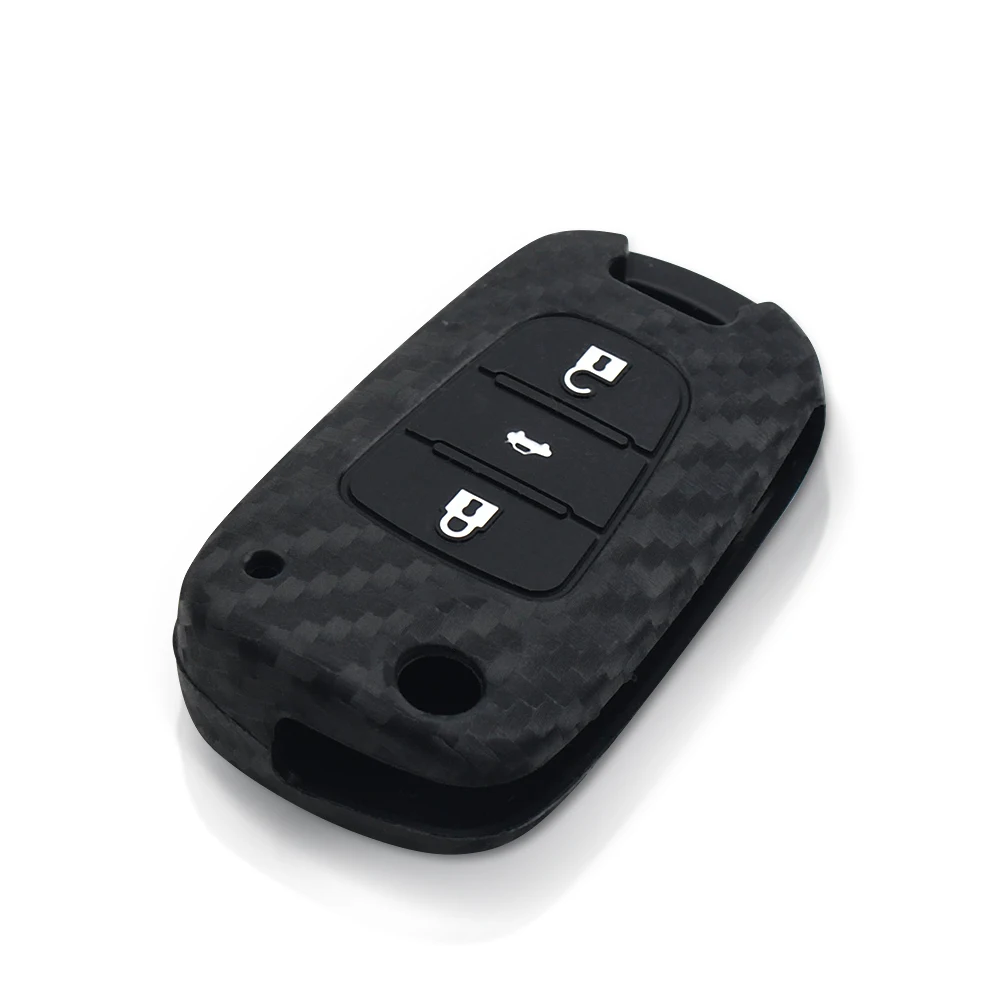 KEYYOU для Hyundai I30 IX35 Kia K2 K5 KIA углеродного волокна силиконовый чехол ключей от машины
