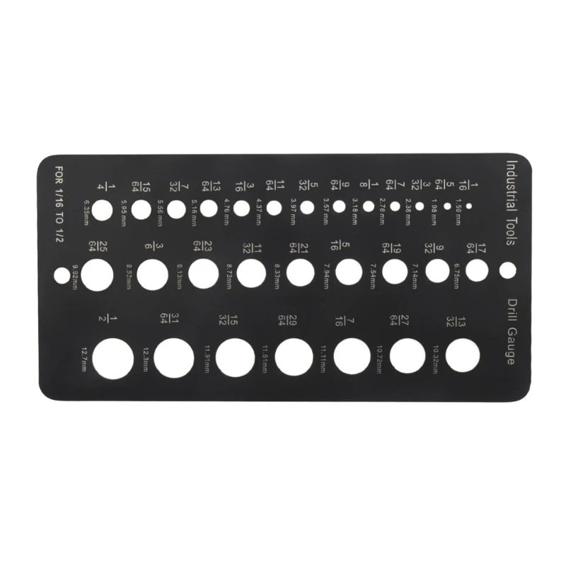 

29 Fraction Size Drill Gauge Stainless Template Drill Gage for 1/16 to Dropship