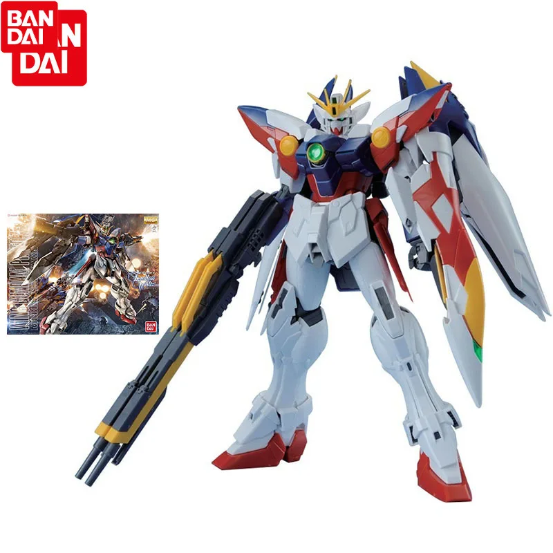 

Bandai Gundam Assembly Model MG 1/100 XXXG-00W0 Wing Gundam Zero Custom Genuine Model Collection Decoration Children Toys