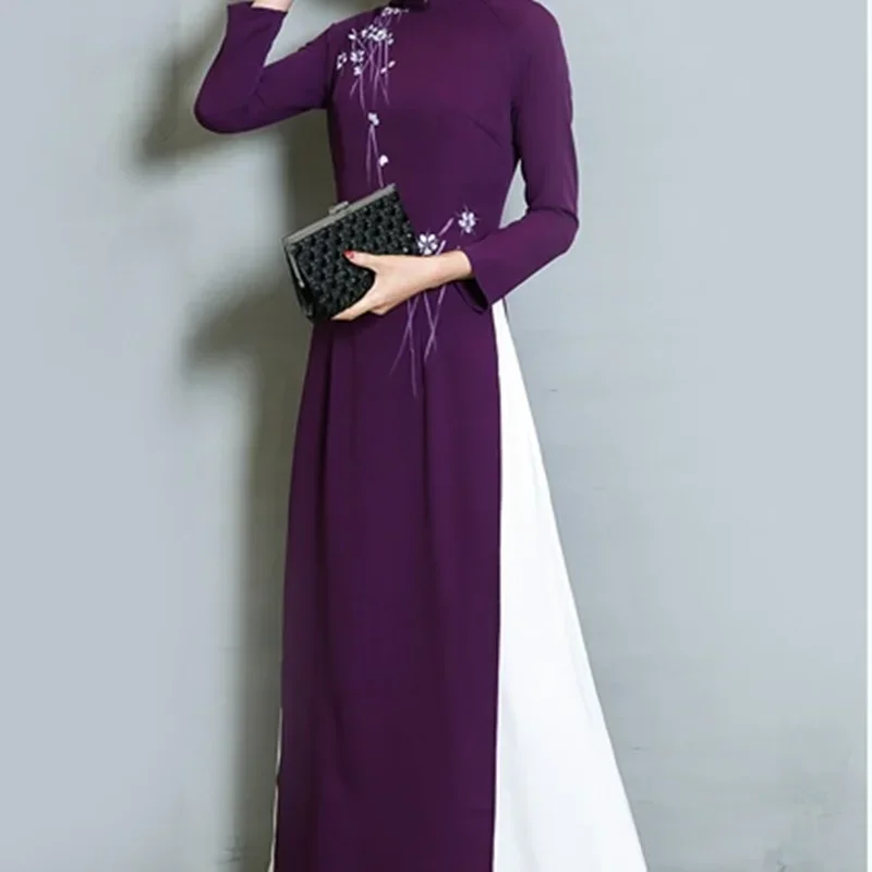 Мода 2024 весна-лето новое вьетнамское платье для женщин элегантное Cheongsam