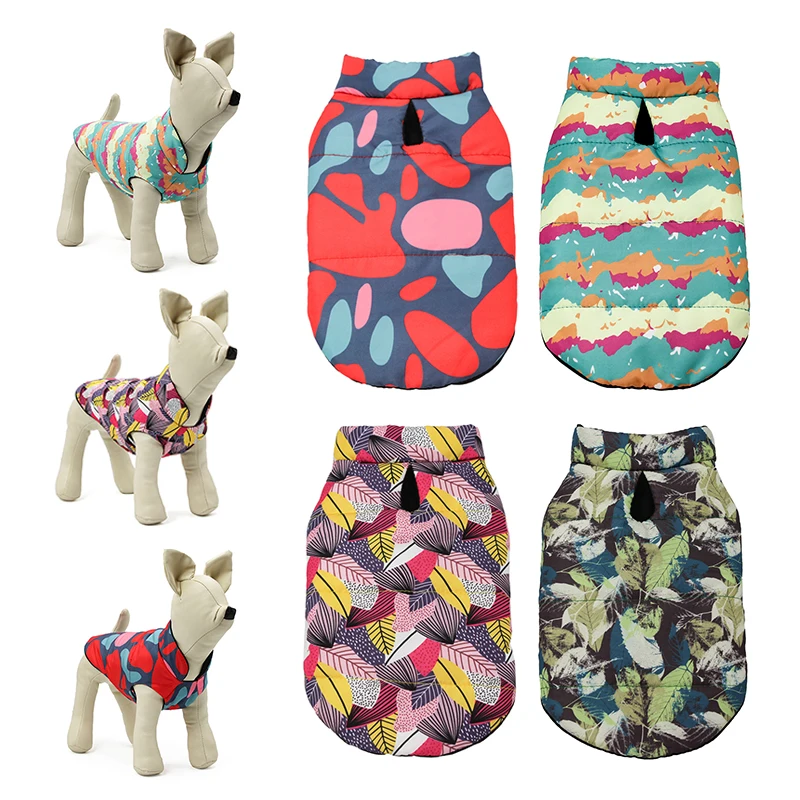 

Pet Sleeveless Coat Puppy Padded Jacket Cotton-padded Jacket Christmas Style Coat Soft Winter Clothing Warm Comfortable Vest