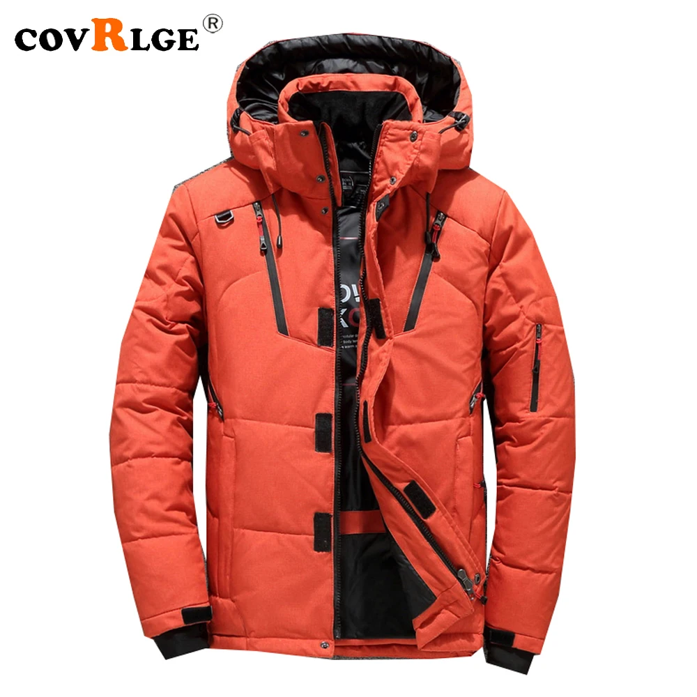 White Duck Mens Coat Thick Down Jacket Snow Parkas Male Warm Hooded Windproof Winter Down Jacket Outerwear Mens Windbreakers