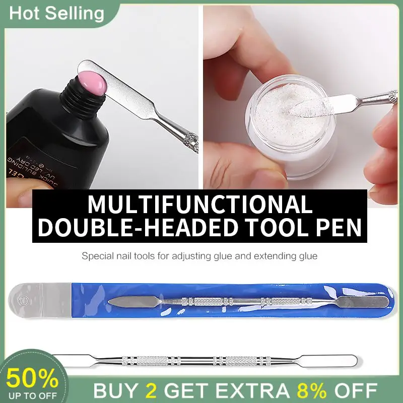 

Двусторонние эффективные высококачественные двусторонние Аксессуары для красоты, популярный товар из нержавеющей стали, легко использовать для удаления геля