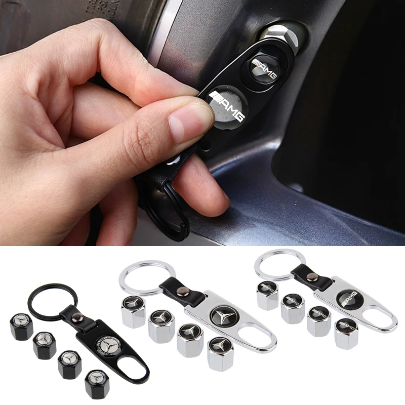 Колпачки для клапанов автомобильных колес, аксессуары для стержней W176 W204 W203 W205 W212 W211 W124 W210 CLA CLK GLK SL ML, 4 шт.