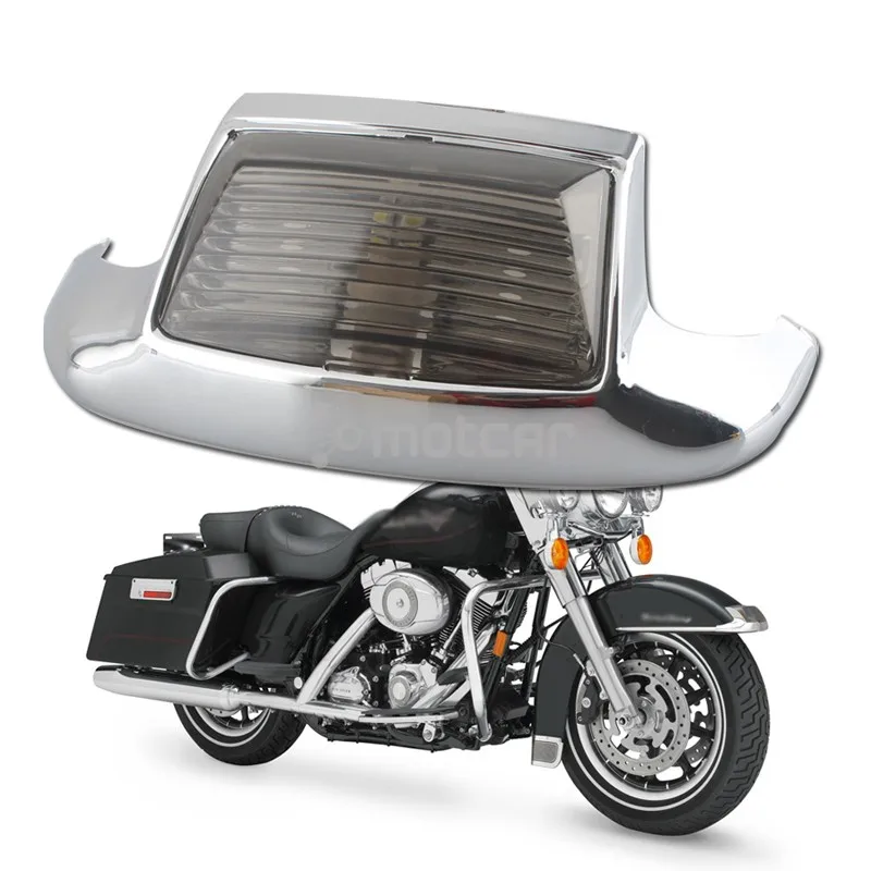 Spedizione gratuita lente fumo LED parafango anteriore punta lampada bordo luce LED adatto per Harley FLHT FL FLHR FLST 1986-2009