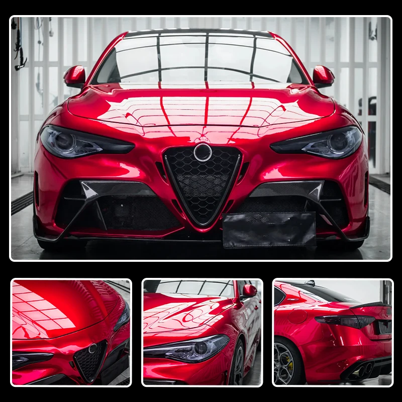 ПЭТ Line Soul Красная глянцевая металлическая пленка для автомобиля Рулон виниловой